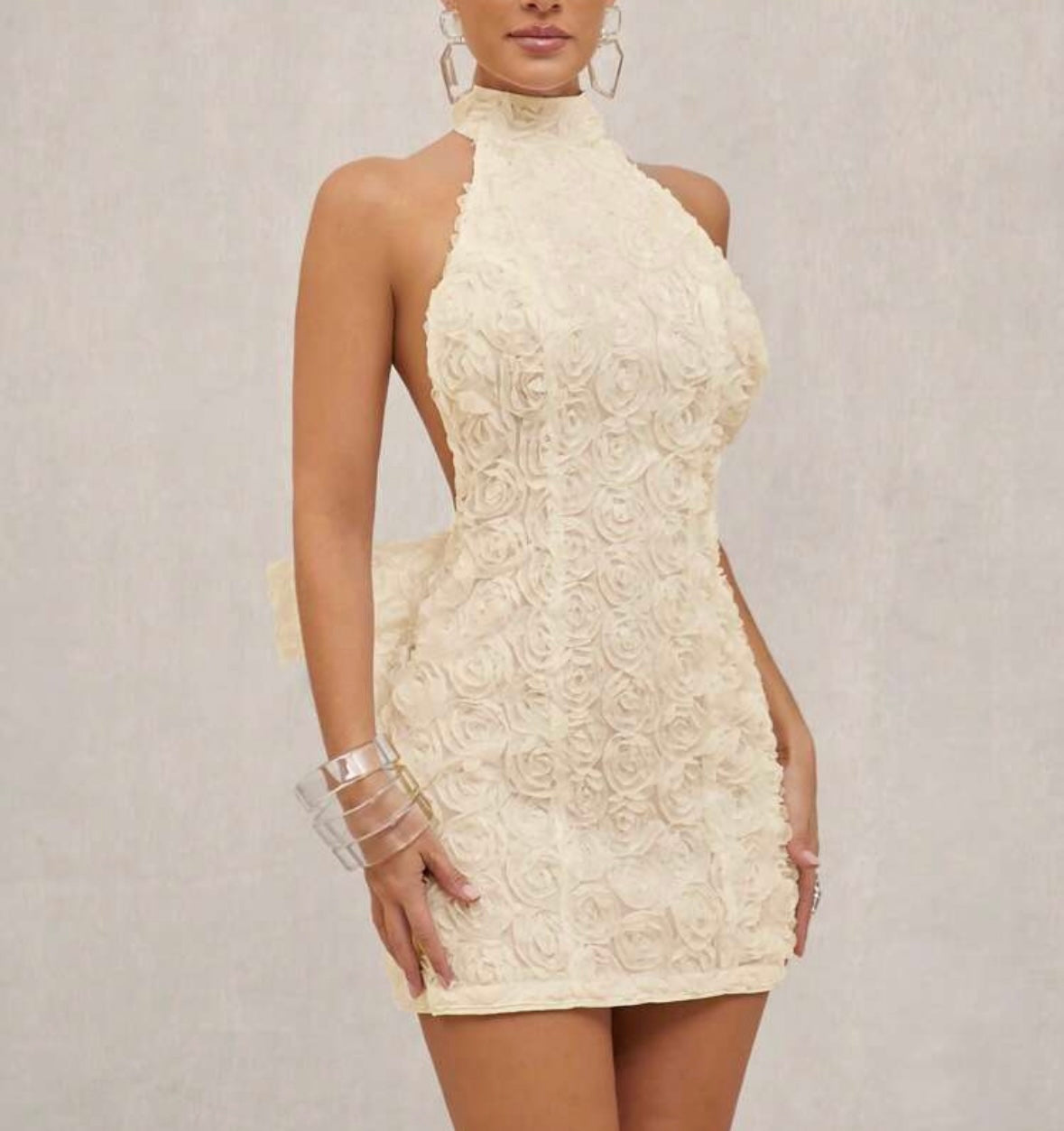 Statement Beige Dress