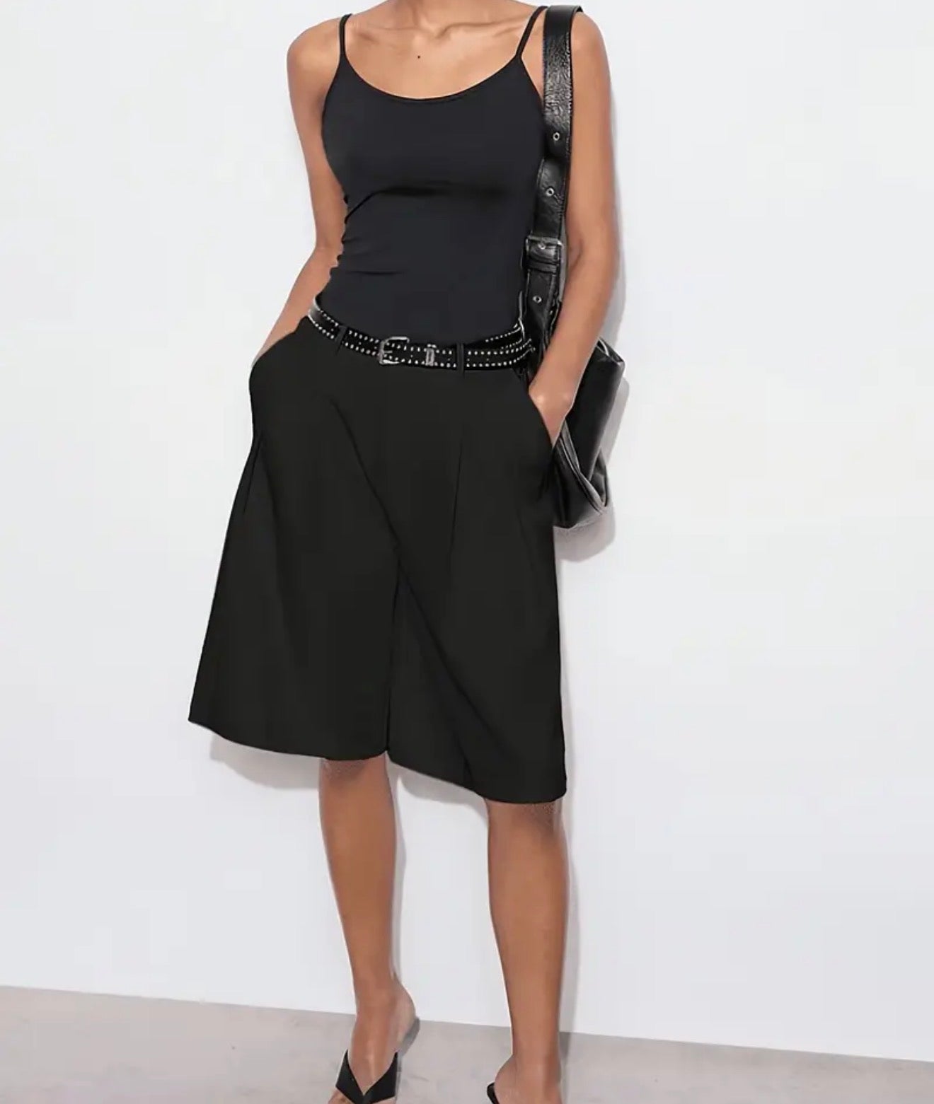 The Tailored Pleated Culotte Shorts
