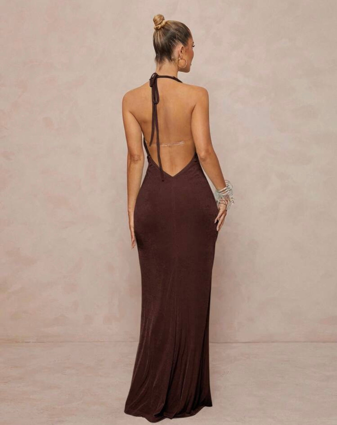 Classic Elegant Brown Dress