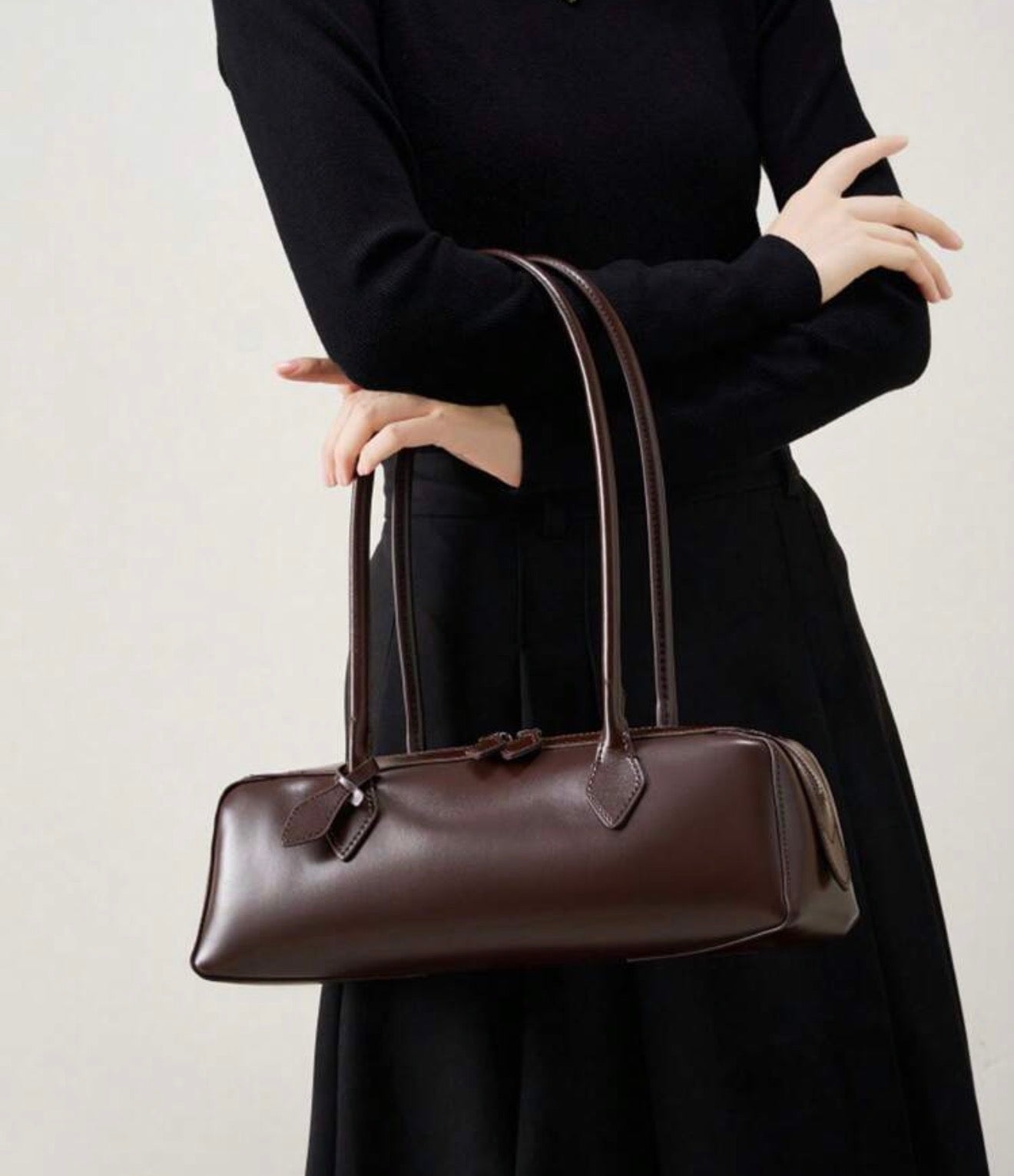 Brun Parisienne Trendy Clutch