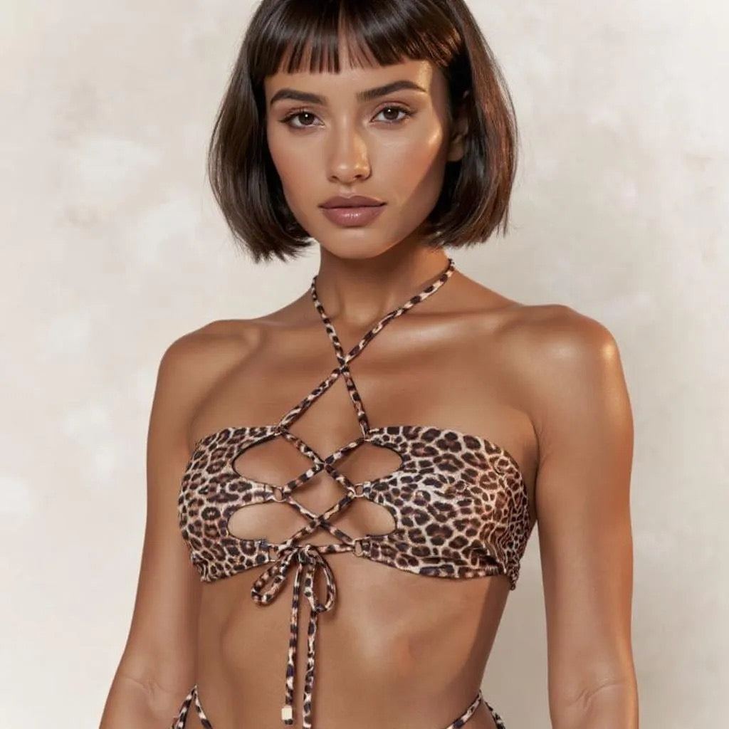 Cuir de Tigre Bikini Top