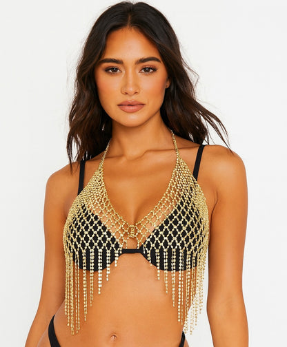 Dazzling Rhinestone Super Shiny Tops