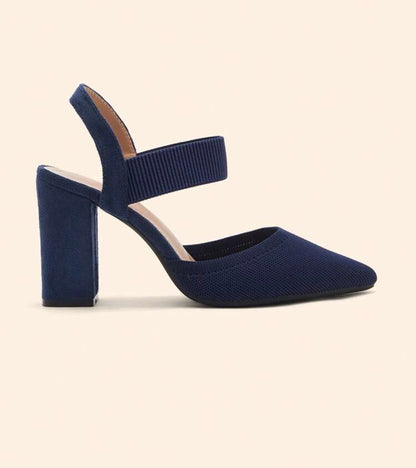 Navy Charm Heels
