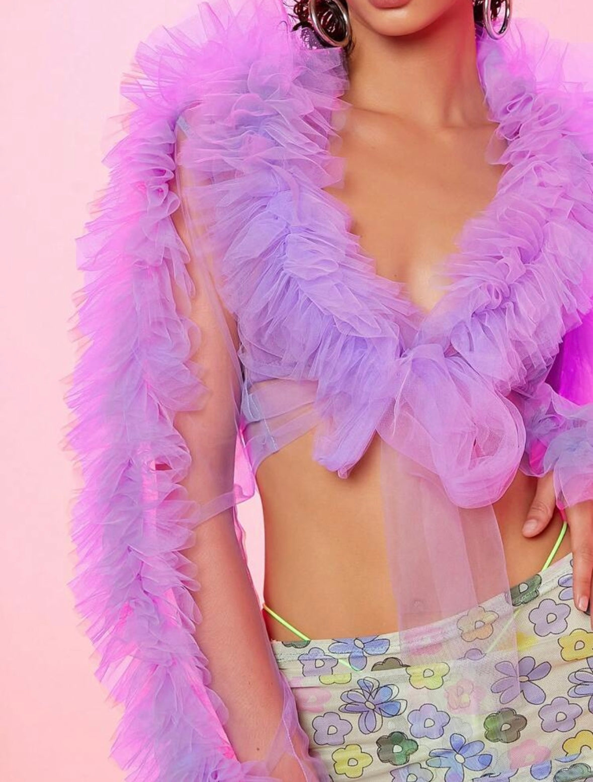 Lilac Purple Crop Top