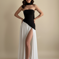 Black/White Long Dress
