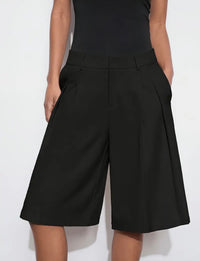 The Tailored Pleated Culotte Shorts