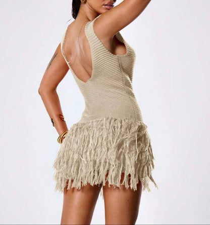 Beige Beach Dress
