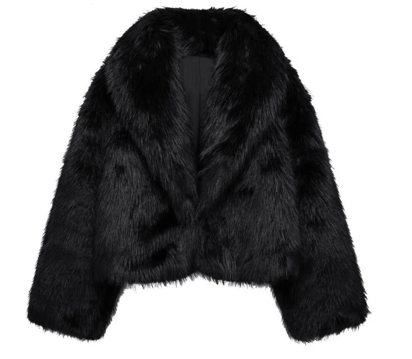 Faux Fur Noir Essential Jacket