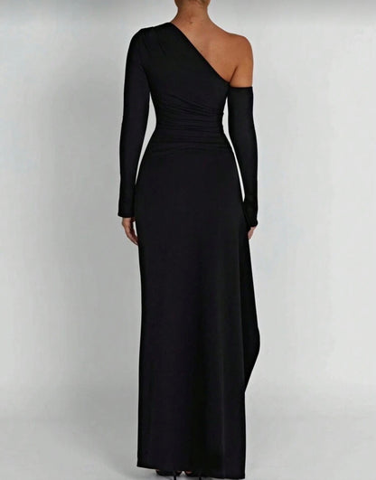 Minuit One-Shoulder Evening Dress