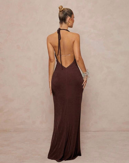 Classic Elegant Brown Dress