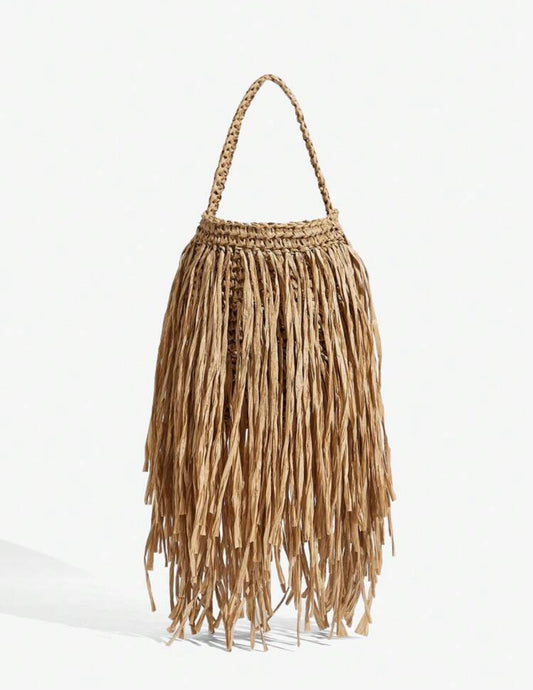 Beige Mini Beach Bag