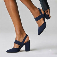Navy Charm Heels