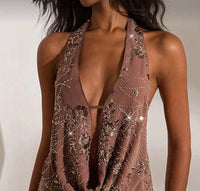 Mocha Stardust Halter Top