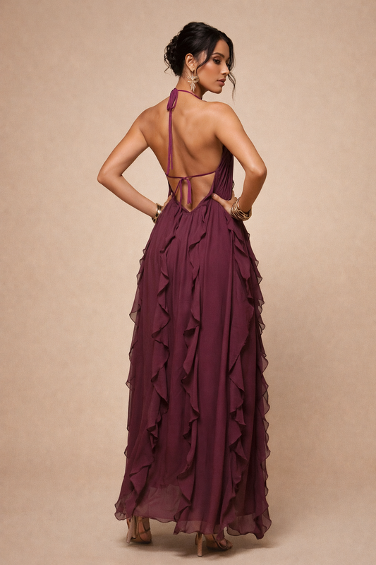 Bordeaux Elegance Dress