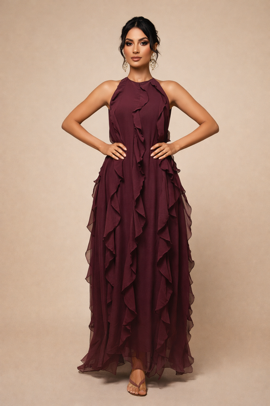 Bordeaux Elegance Dress