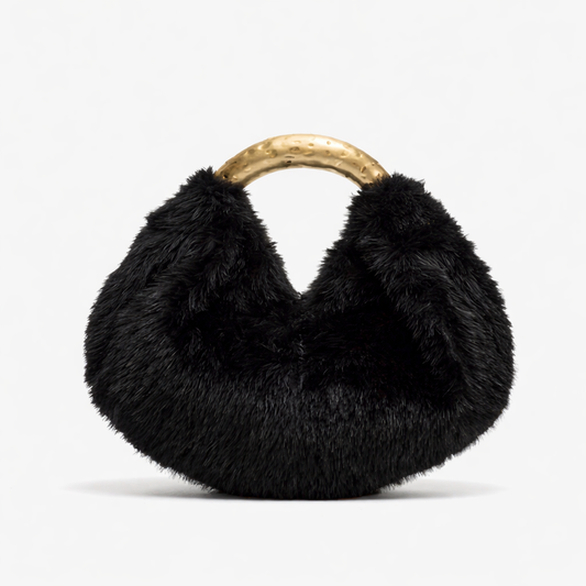 L’hiver Fur Noir Clutch