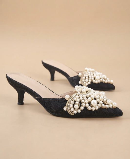 Noir Élégant Mid Heels